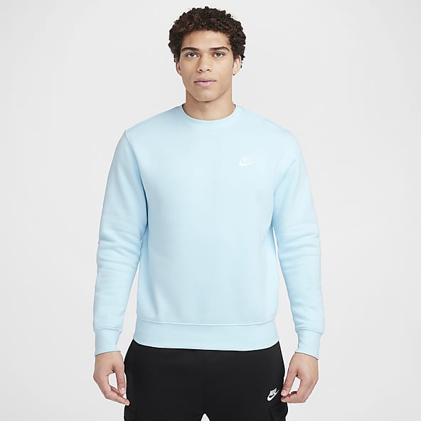 Mens nike crewneck sweatshirt blue sale
